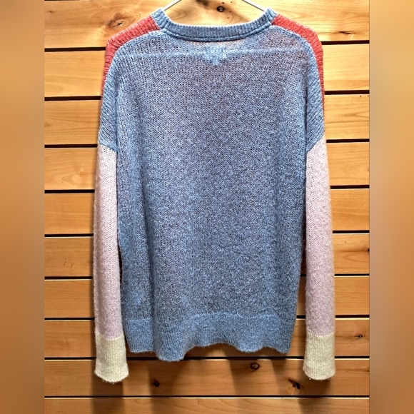 Sundry Wool Cashmere Blend Colorblock Sweater Size M - Picture 2 of 3